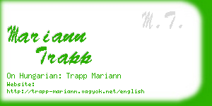 mariann trapp business card